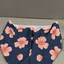 BLUE, WHITE, AND PINK FLOWER BAG WITH POCKETS