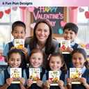 5 x Construction Valentines Day Cards Gifts for Kids School, 24 Pack Construction Truck Valentine Classroom Exchange Cards for Boys Girls