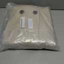 Allegra K Women's Notched Lapel Double Breasted Raglan Winter Coats (Large, Cream White)