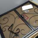 Fire Beauty Fireplace Screen with Doors, Handcrafted Solid Steel, Heavy Duty Metal Mesh, Powder Coat Finish, Spark Guard