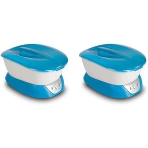Homedics Paraffin Wax Machine for Hands - Hypoallergenic Hot Wax Hand Therapy Machine to Soothe and Moisturize Hands - Includes 3 Pounds of Wax and 20 Hand Liners (Pack of 2) (Blue)