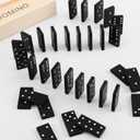 Hungdao 36 Pack Mini Dominos Set for Kids Adults Bulk Double 6 Dominoes 28 Tiles Wooden Traditional Board Games Double Six Standard Dominoes Party Favors Gifts Travel Family Games Toys with Wood Case