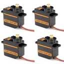 RGBZONE 4Pcs ES08MA II 12g Mini Metal Gear Analog Servo Shockproof Stable Machine Compatible for RC Model
