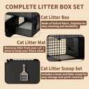 STILLCOVE Cat Cages Indoor with Litter Box: Large Cat Enclosure Pet Playpen Kitten Crate Detachable Wire Kennel with Scratching Post & Litter Mat & Scoop