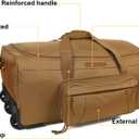 Greencity Duffel Bag Wheels Rolling Deployment Wheeled Military Suitcase Heavy-Duty Extra large deployment bag Capacity 32 InchCoyote
