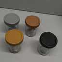 DRKIO 4 Pack Overnight Oats Containers with Lids and Spoons 16 Oz Glass Mason Jars for Overnight Oats Jars Leak Proof Oatmeal Container Great for Cereal Fruit Vegetable Milk Salad Yogurt Meal Prep (Deep Colors)