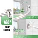 Brushed Nickel Curved Shower Curtain Rod 33-78 Inches Adjustable Splicing Design Curved Shower Rods Round Shower Curtain Rod Rust Proof Stainless Steel Curved Shower Rods For Bathroom Need to Drill