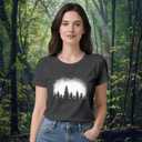 Hiking Shirts Women Nature T-Shirt Outdoor Camping Tee Tops (Gray, M)