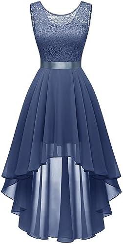 BeryLove Homecoming Cocktail Formal Dresses 2025 Wedding Guest Party Prom Sleeveless Lace High Low Dress L