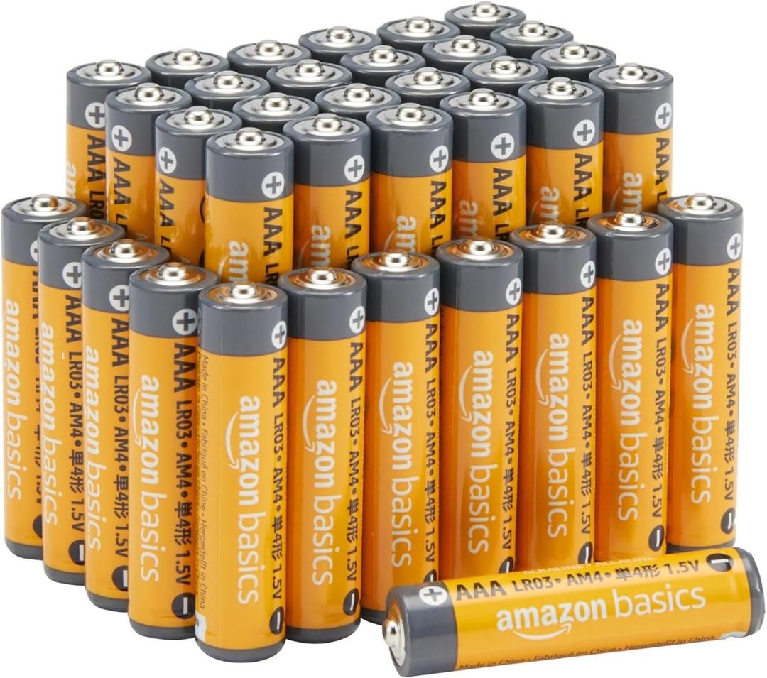 Amazon Basics AAA Alkaline High-Performance Batteries, 1.5 Volt, 10-Year Shelf Life, 36 Count