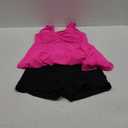 Aqua Eve Women Plus Size Tankini Swimsuit Two Piece Flowy Swimdress Bathing Suits with Shorts Hot Pink, 12W