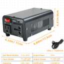 LVYUAN Voltage Transformer Converter 500 Watt Step Up/Down Convert from 110-120 Volt to 220-240 Volt and from 220-240 Volt to 110-120 Volt with US Outlet, Universal Outlet, Circuit Breaker