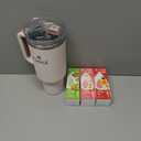 Cirkul 40oz. Cherry Blossom Stainless Steel Tumbler with Handle, All-Day StrawSip™, Double-Wall Insulated