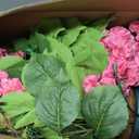 QIANYUN Artificial Hydrangea Tree 29" Tall (Set of 2), Faux Pink Hydrangea Plant in Pot, Realistic Artificial Plant for Indoor Outdoor Porch, Patio, Balcony Decor