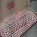 YUNZII C98 Wireless Mechanical Keyboard with Number Pad,99 Key BT5.0/2.4G/USB-C Hot Swap Gasket Mount with PBT MOA Keycaps,Custom RGB,Cute Cake Keyboard for Win/Mac (Pink, Candy Linear Switch)