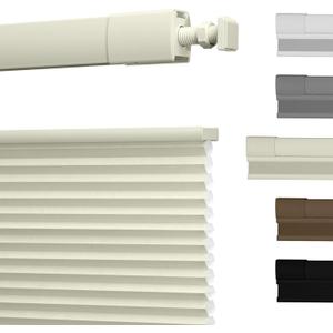 No Drill No Tools Cellular Shades Top Down Bottom Up Blackout Blinds for Windows Cordless Honeycomb Window Shades Easy to Install for Home, Light Filtering-Beige, Customized Size