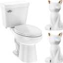 2 Pack Toilet Bolt Covers, Ceramic Toilet Bolt Caps Lovely Cate Toilet Screw Cover Caps, Fashion Toilet Decorative Avoid Rusting of Bolts