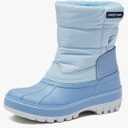 Lands' End Waterproof Kids Snow Boots - Insulated Warm Fleece Lined Winter Boots for Toddlers, Girls & Boys, Size 7 Light Blue