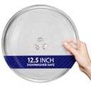 Impresa Replacement Microwave Glass Plate, 12.5 Inches Diameter, Microwave Glass Plate Compatible with General Electric & Samsung Plates