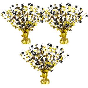 Giegxin 3 Pieces Happy 40th Birthday Centerpieces for Tables 40th Wedding Anniversary Party Supplies Metallic Gold Gleam for 40 Years Old Party Table Decorations, 14 Inches