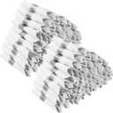 Goodluck 100 Pack Pre Rolled Silver Plastic Silverware, Wrapped Plastic Cutlery Set with Napkin Include 100 Forks, 100 Knives, 100 Spoons and 100 Napkins, Disposable Silverware for Party, Wedding