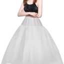 VeMee Women Wedding Petticoat Crinoline Underskirt Slips Underskirt for Women (White-hoopless Xl)