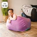 Big Joe Classic Bean Bag Chair for Kids Bedroom and Reading Nook, Easy-Clean Radiant Orchid, Durable Nylon Polyester Blend, 2 feet Refillable, Single