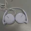 Sony ZX Series Wired On-Ear Headphones with Mic, White MDR-ZX110AP