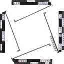 Mahjong Racks with Pushers, Anti-Slip Design Clear All-in-One Mahjong Racks and Pushers - Modern American Mahjong Tile Racks Set of 4 (Dark Gray)