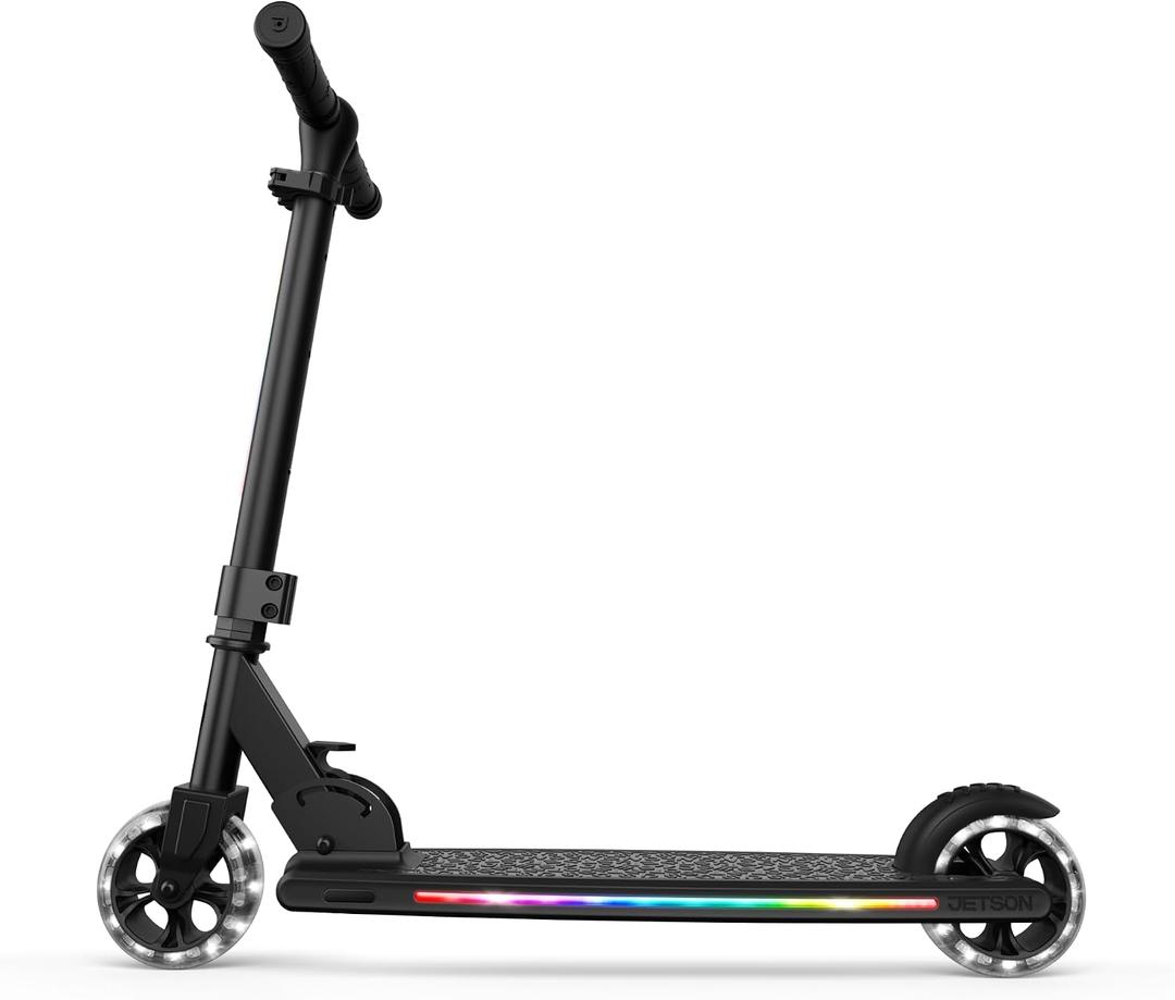 Jetson Mars 2-Wheel Light-Up Kick Scooter, Portable Scooter for Kids with Light-Up 4.6-Inch Wheels, Adjustable Handlebar Height, Foldable Design, Ages 5+