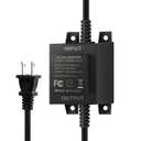 Low-Voltage Landscape Transformer, 60W 5A, converts 110V-120V AC to 12V AC. Landscape Lighting Transformer for Outdoor Lighting, Landscape Lighting, Swimming Pool Lights, LED Lights, Water Pumps, etc