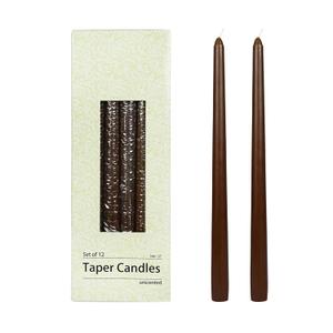 12 Inch Brown Taper Candles