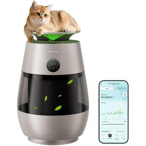 Dreame Pet Air Purifier AP10, Suck Up Floating Cat Dog Hair Dander, NeverChange 5.4-Year Filters for Odor Purification, 1346 ft for Home Large Room, Pet-Friendly Design, APP & Voice Control, Gold