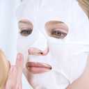 100 Pcs DIY White Color Natural Spa Skin Care Skin Fiber Paper Pre-cut Facial Paper Sheet Facial Mask