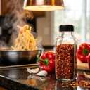 JARMING COLLECTIONS Glass Spice Jars with Shaker Lids - Spice Jars 16 oz for Food Storage, Spice Containers for Kitchen Organization and Storage, Bottles for Spices (Black - 16 Ounce 3 pack)