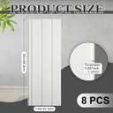 Landical 8 Pcs 12" W x 35" L Mobile Home Skirting Vinyl Underpinning Panel Vinyl Skirting White Panels Wood Grain 40 Mil Thickness House Panels for Mobile Home Kit(Without Holes)