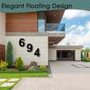 Cobata Modern House Numbers-10 Inch High Stainless Steel Home Address Numbers/Floating Appearance/Easy to Install/Black/Number 9