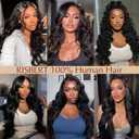 30 Inch 13x6 Lace Front Wigs Human Hair 200 Density Body Wave HD Lace Frontal Wigs Human Hair Pre Plucked with Baby hair Natural Color Glueless Wigs for Women