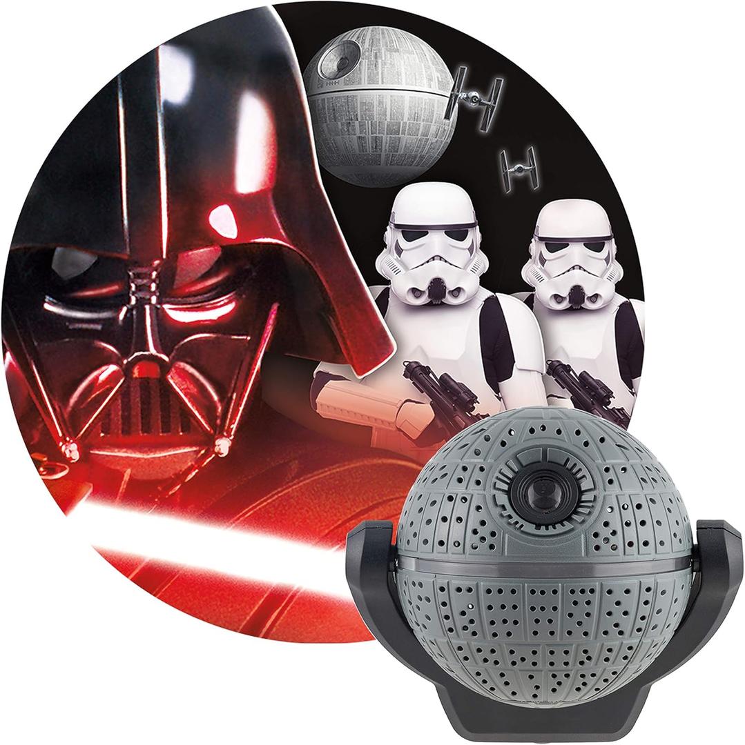 STAR WARS Projectables LED Night Light Projector, Dusk-to-Dawn Sensor, Plug-in, Collector's Edition, Darth Vader and Stormtroopers on Ceiling, Wall, or Floor, Ideal for Bedroom, Kid's Room, 43058