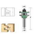 LEATBUY 1/2 Inch Shank Router Bit, Round Over Raised Panel Cabinet Door Ogee Rail and Stile Router Bits, Woodworking Wood Cutter, Wood Carbide Groove Tongue Milling Tool(LINE)