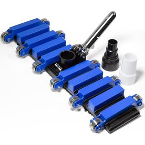 Aquatix Pro Pool Vacuum Head, 22" Extra Large Commercial Grade, 10 Weighted Plates, 2 x Hose Adapter, Aluminium Handle, Stainless Steel Balls, Flex Swivel Swimming Pool Head with Bottom Brush