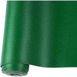Smooth Solid Color Faux Leather Sheets Roll 12"X53" (30cmX135cm),Very Suitable for Making Crafts, Leather Earrings, Bows,Sewing (Green)