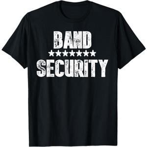 Band Security Shirt Cool Staff Concert and Party Shirt T-Shirt. 3XL Size