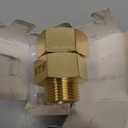 2PCS Brass Pipe Fitting 3/4 to 1 inch Adapter, 3/4" NPT Male to 1" NPT Female Thread Reducer Adapter with Plumbers Tape DN20 to DN25