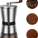 Manual Coffee Grinder - 8 Adjustable Coarseness Settings, Hand Crank Coffee Mill, Large Capacity, Portable Hand Coffee Grinder for Moka pot, French Press, Drip, Espresso, Gift