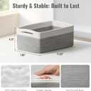 5 Pack Decorative Small Storage Baskets for Shelves, Cotton Rope Woven Basket for Organizing Bathroom, Nursery, Closet, Cabinet, Toys & Socks, Gift Baskets Empty, 11.8"x7.9"x4.7", Gray/White