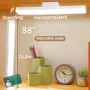 LED Desk Lamp, 3 Modes 5 Brightness, Magnetic, Rechargeable, White, Plastic, Home Office, Under Cabinet, Camping, Plant Light