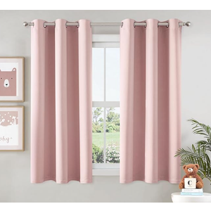 MIULEE Dark Pink Blackout Curtains for Bedroom Living Room 63 Inches Long 2 Panels, Thermal Insulated Room Darkening Drapes Grommet Noise Reducing Light Blocking Window Treatments 40x63 Inch