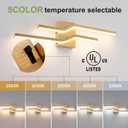 24 Inch Modern Gold LED Bathroom Vanity Light, 5CCT Dimmable Bathroom Light Fixtures Over Mirror, 1600LM Linear Hardwired LED Vanity Light Fixture Modern Wall Lamp for Bathroom (Gold)