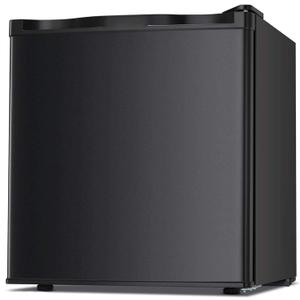 Antarctic Star Upright Freezer 1.1 Cu.ft, Compact Mini Freezer with Reversible Single Door, Temperature Control, Removable Shelves, Small freezer Stainless Steel for Dorms Home Office, Black